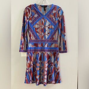 NWOT BCBGMAXAZRIA Blue/Rust Dress
